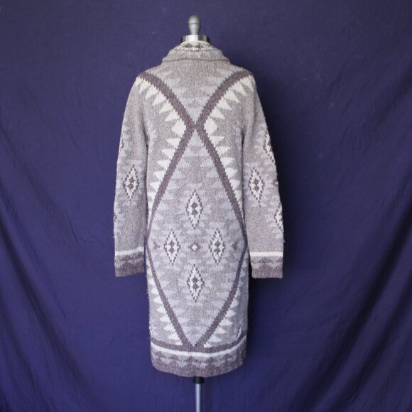 Ralph Lauren Polo RRL Wool Silk Hand Knit Aztec Southwestern cardigan sweater M - Picture 8 of 10